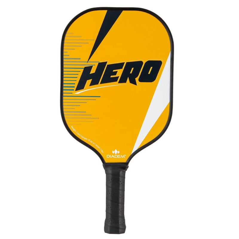 Diadem Hero Lightweight Composite Pickleball Paddle, Honeycomb Core, Fiblerglass Face Orange - BeesActive Australia