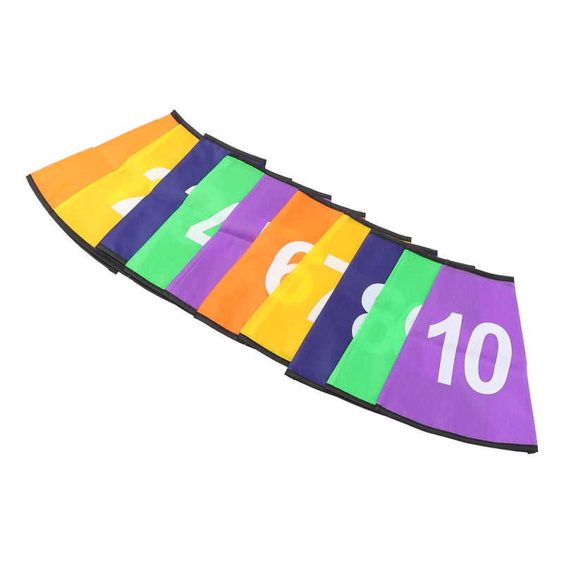 Toyvian Numbered Cone Cover 1- 10 Number: 10Pcs Soccer Cone Collar Traffic Cones Training Marker Cones Number Cover for Soccer Basketball Football Outdoor Game - BeesActive Australia