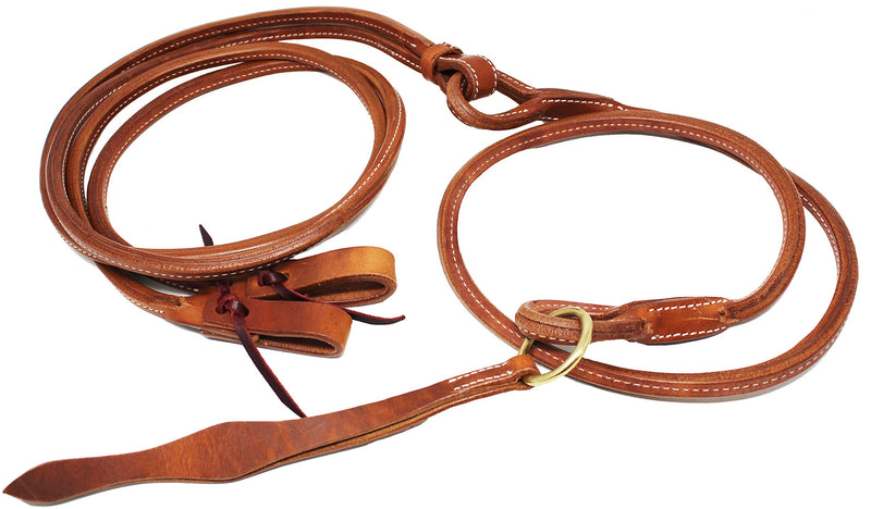 CHALLENGER Horse Amish Western Hermann Oak Harness Leather Rounded Romel Reins 975H550Rein - BeesActive Australia