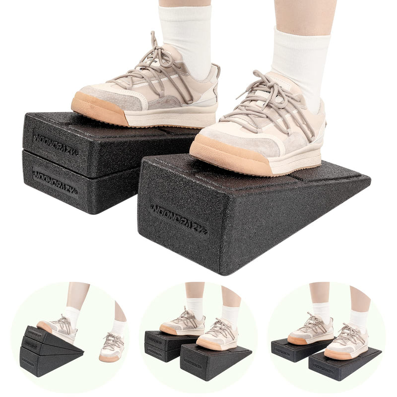 Slant Board for Calf Stretching, 5 Adjustable Angles Foot Stretcher for Physical Therapy, 480 lbs Weight Capacity Foam Incline Board Wedge for Home Exercise, Squats and Calf Stretch - BeesActive Australia