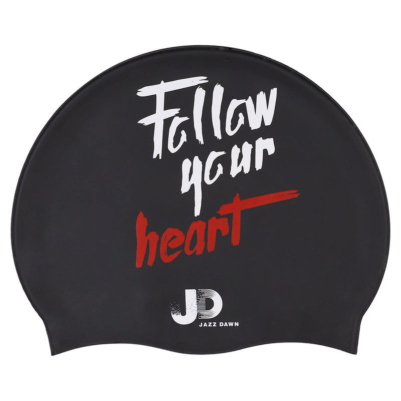 Silicone Swim Cap for Long Hair and Short Hair,3D Soft Stretchable Durable and Anti-Slip to Keep Your Hair Dry,Unisex Bathing Caps Easy to Put On and Off，Adult Swimming Cap Black/White/Red 9.06x7.87(in) - BeesActive Australia