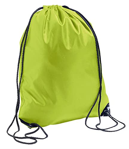Drawstring Backpack Water Resistant String Bag Sports Sackpack Gym Sack for Men Women (Apple Green) Apple Green - BeesActive Australia