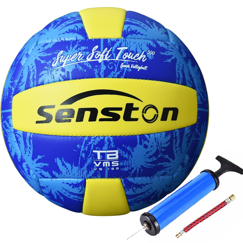 Senston Soft Volleyball Official Size 5 - Waterproof Beach Volleyball for Indoor/Outdoor Play/Entertainment blue - BeesActive Australia