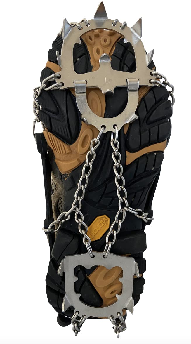 Carbon Steel Traction Spikes for Walking on Snow and Ice - Happy Moose Ice Traction Trekkers (1 Pair) - BeesActive Australia