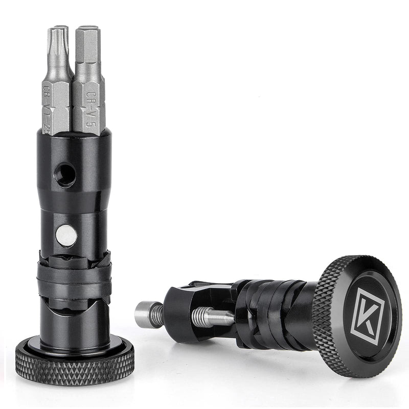 Handlebar End Plugs Multi Tools - Bar End Tool Includes Chain Tool, TORX T25, HEX 3/4/5mm - Bike Tool Kit for MTB/ Road Bicycle black - BeesActive Australia