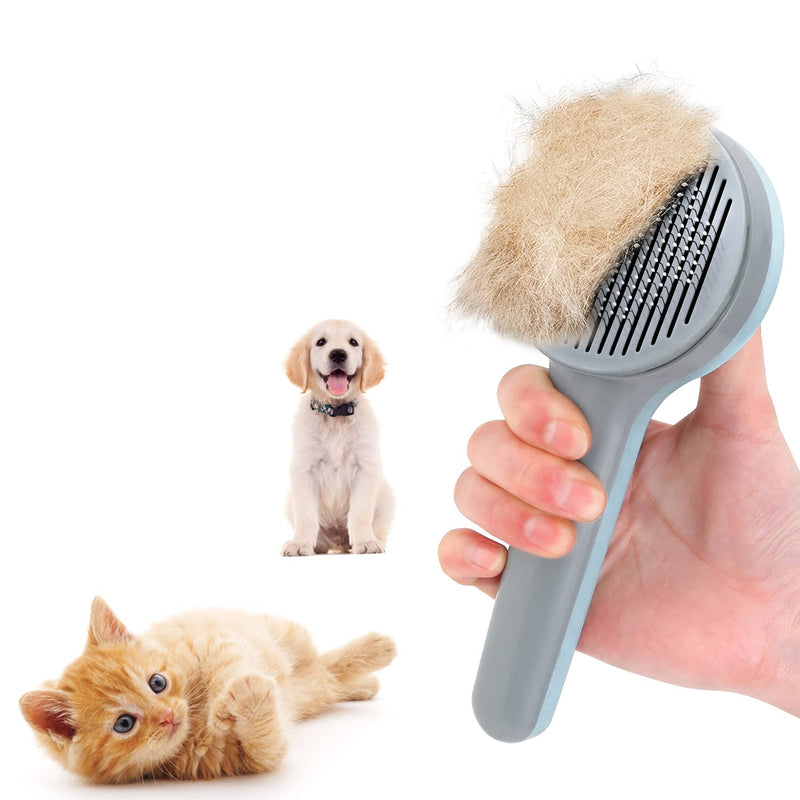 Cat Grooming Brush, Self Cleaning Dog Brushes Pets Comb Brush Tool for Shedding Cat Slicker Brush Gently Removes Loose Undercoat, Tangled Mats Hair Pet Brush for Long and Short haired Dogs Cats - BeesActive Australia