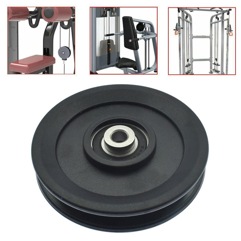 YQSDG 4.5"/115MM Universal Nylon Pulley Wheel Bearing Pulley Wheel wear‑Resistant for Cable Machine Gym Equipment Part Garage Door Fitness Equipment Home Gyms - BeesActive Australia