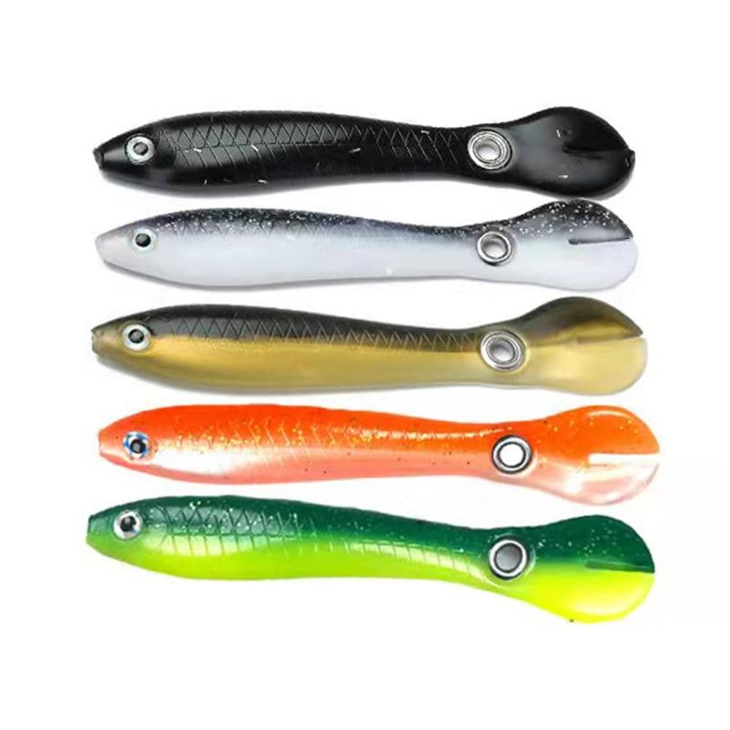 5 Pcs Fishing Soft Plastic Mock Lures and baits Set, as Soft Bionic Fishing Lure for Crappie Trout Bass Salmon in Various Saltwater and Freshwater - BeesActive Australia
