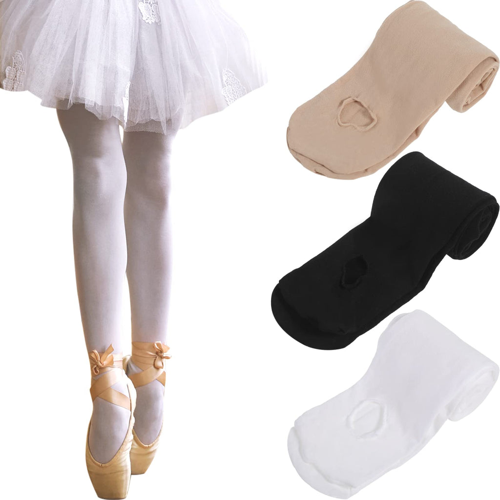 3 Pairs Girls Dance Tights Ballet School Girl's Dance Tights with Holes for Toddler Girls Kids Favor - BeesActive Australia