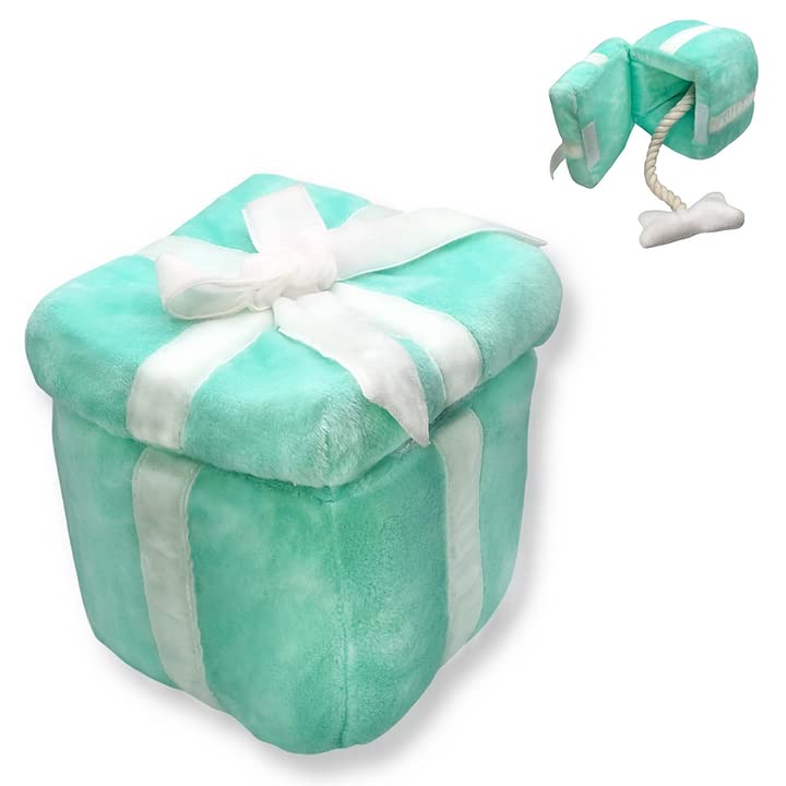 Cheeki Studios Present Plush Dog Toys- Birthday Surprise Interactive Gift Mint - BeesActive Australia