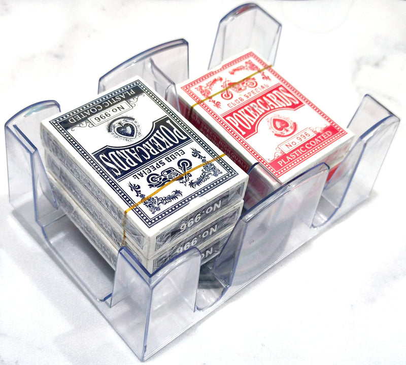 6-Deck Rotating Card Tray - Smooth 360 Degree Swivel - Convenient Playing Card Holder Great for Canasta, Hand and Foot, Dealing and Discard Accessories (6-Deck Tray) 6-Deck Tray - BeesActive Australia
