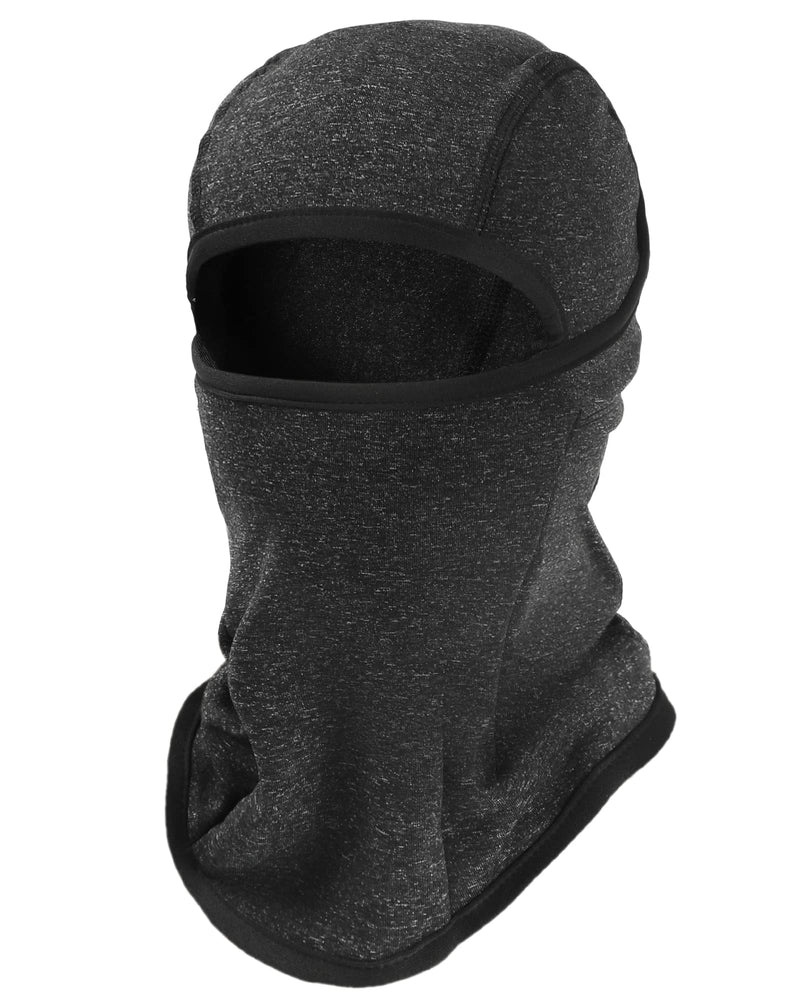 Kids Balaclava Hooded Windproof Ski Mask Winter Face Cover Outdoor Sports Snow Hat Helmet Liner for Boys Girls 2-6 Years Old Black Grey - BeesActive Australia