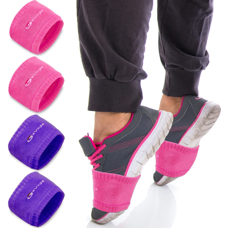 Geyoga 2 Pairs Pack Over Sneaker Dance Socks Rose Red Purple Shoe Socks Dance Shoe Covers Shoe Sliders for Dancing Dance Socks for Smooth Floors Women Men Dancers Exercise - BeesActive Australia