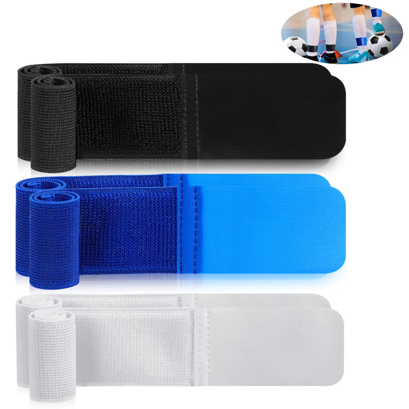 6 Pieces Soccer Shin Guard Strap Anti Slip Soccer Ankle Straps Football Sock Bands Legging Shin Fixed Straps Adjustable Sports Guard Stay for Children Youth Kicking Ball Running Cycling - BeesActive Australia