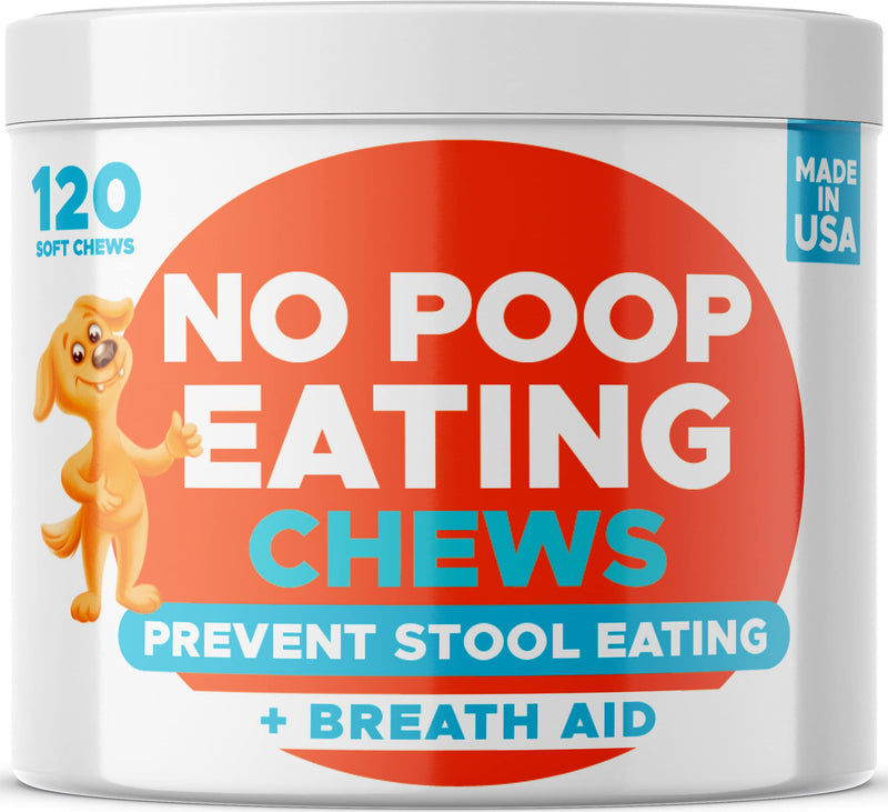 GOODGROWLIES Chew NO PОO - Coprophagia Treatment for Dogs - Prevent Dog Poop Eatng - Natural Stool Eating Dеterrent + Breath Aid - Probiotics & Digestive Enzymes - Boosts Gut Health - Made in USA Chicken 120 chews - BeesActive Australia