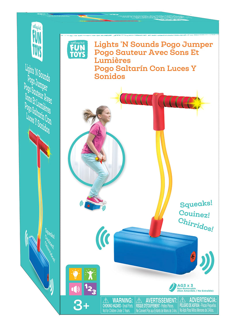 Nothing But Fun Toys Lights & Sounds Foam Pogo Jumper Designed for Children Ages 3+ Years, Multi, (211104) - BeesActive Australia