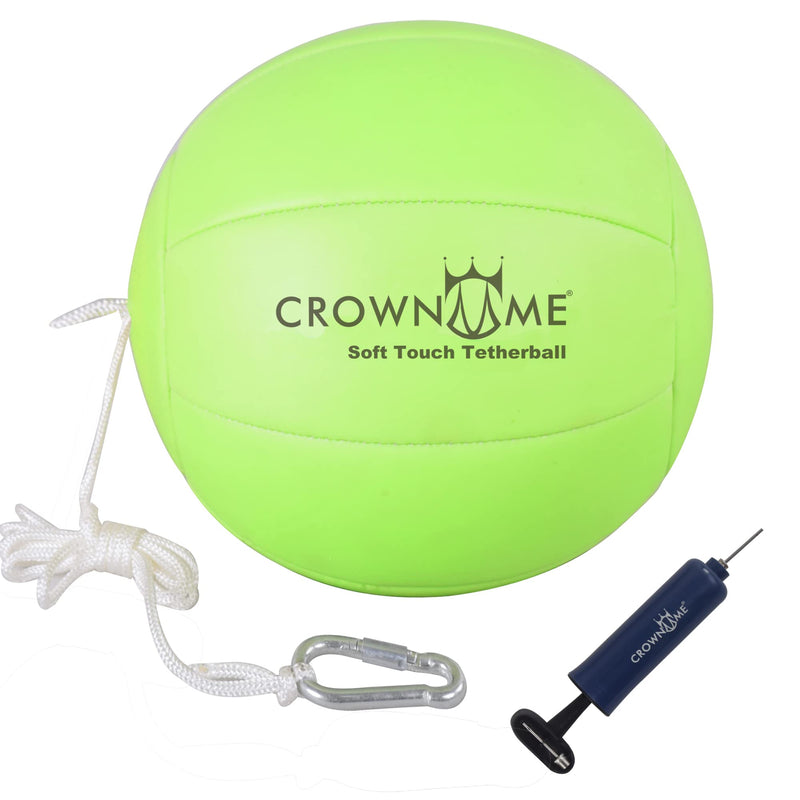CROWN ME Tetherball Ball and Rope Set- Tetherball Ball with Rope and Carabineer Hoop, Two-Needles Pump, Glow in Dark - BeesActive Australia