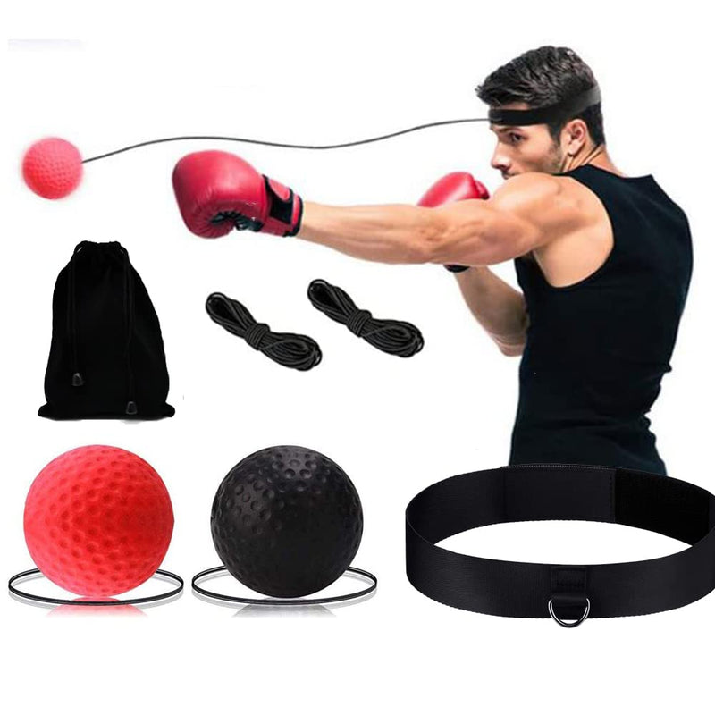 Boxing Reflex Ball Suit,Headband Boxing Ball, Agility Training Reaction Ball,2 Difficulty Levels Soft Pinball,Suitable for Adult and Child Coordination,Concentration,Agility Reaction Training - BeesActive Australia