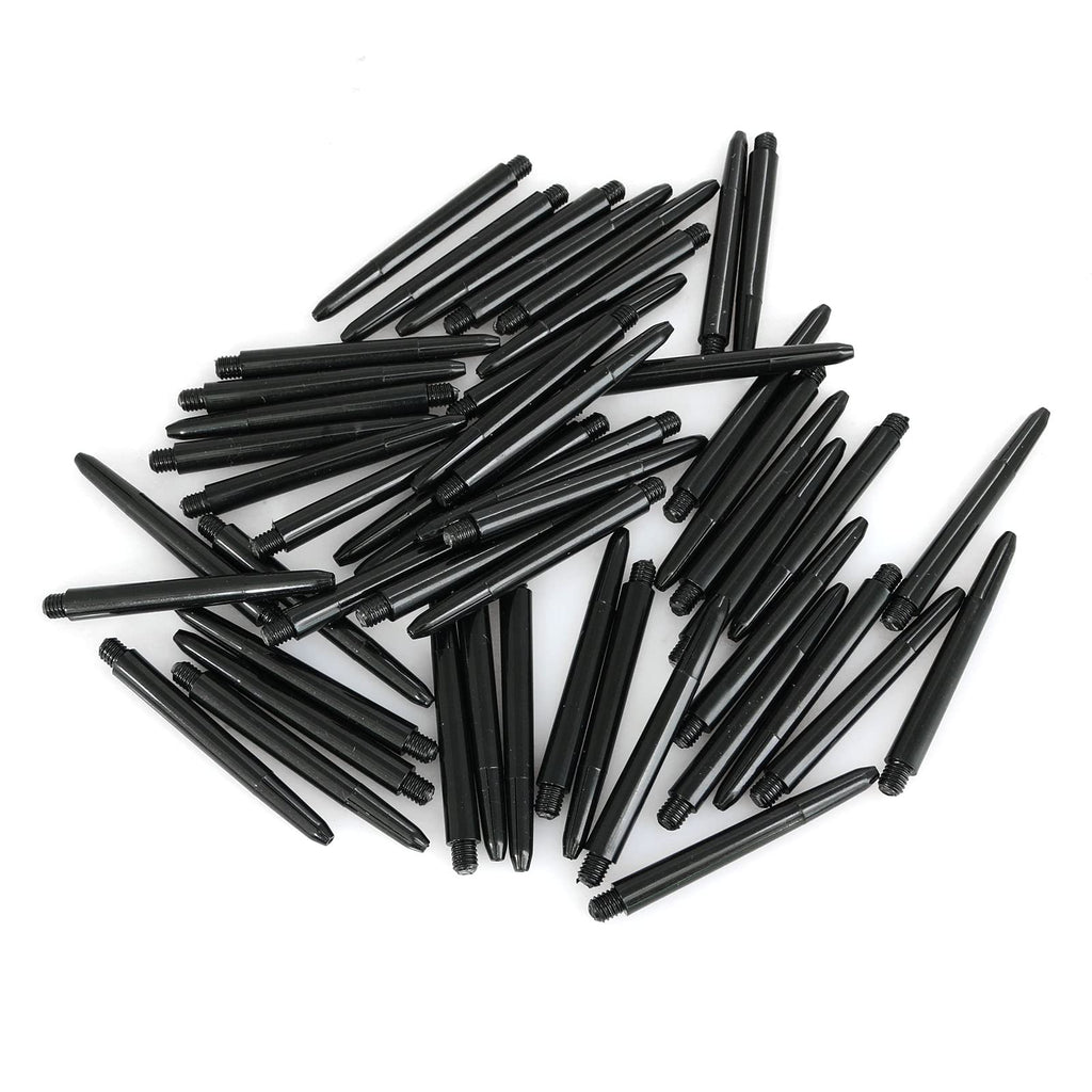 heyous 50 Pieces 2BA Nylon Shaft PC Shaft Dart Accessories Short Size 48mm, Black - BeesActive Australia