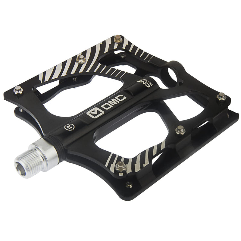 OMC MTB Mountain Bike Pedals 3 Bearing Non-Slip Lightweight Extruded Aluminum Alloy Bicycle Platform Pedals for BMX MTB 9/16" Black - BeesActive Australia