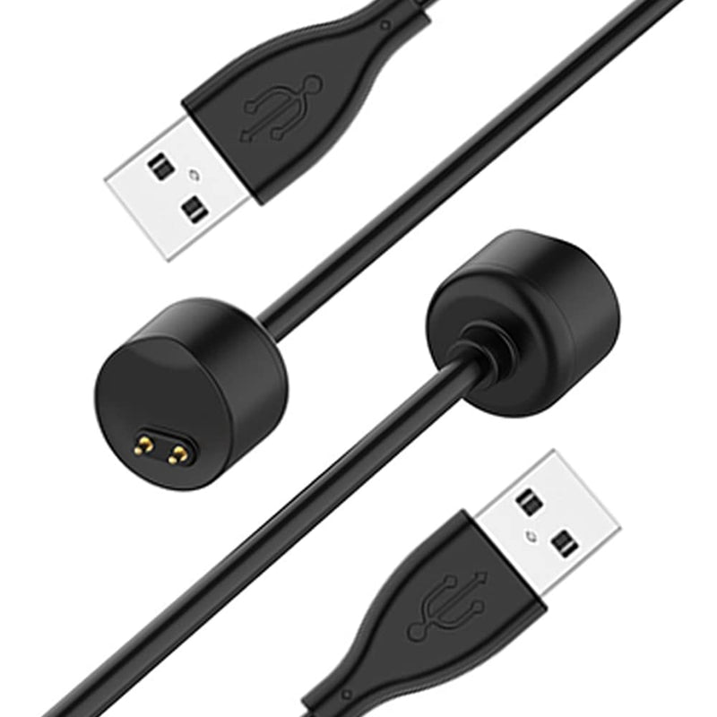 Charging Cable Compatible with Xiaomi Mi Band 6, Magnetic Charger Cord Replacement Charge Dock for Mi Band 5 Fitness Tracker Accessories (2-Pack, 1.64ft) - BeesActive Australia