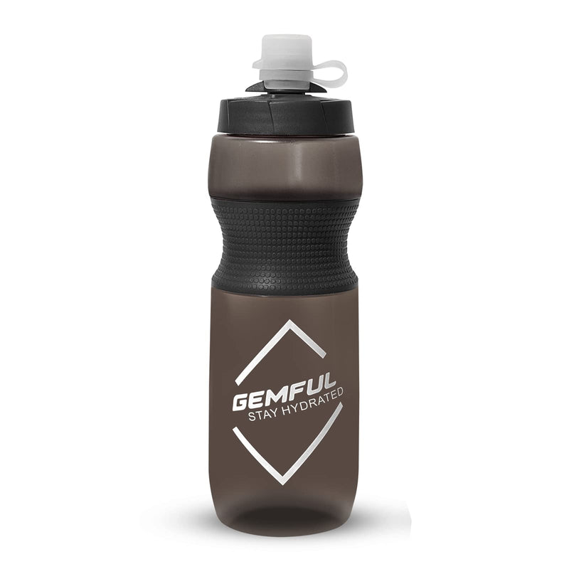 Bike Water Bottle 750ml BPA-Free MTB Squeeze Drink Locking Bottles with Cover for Sport Cycling Black - BeesActive Australia