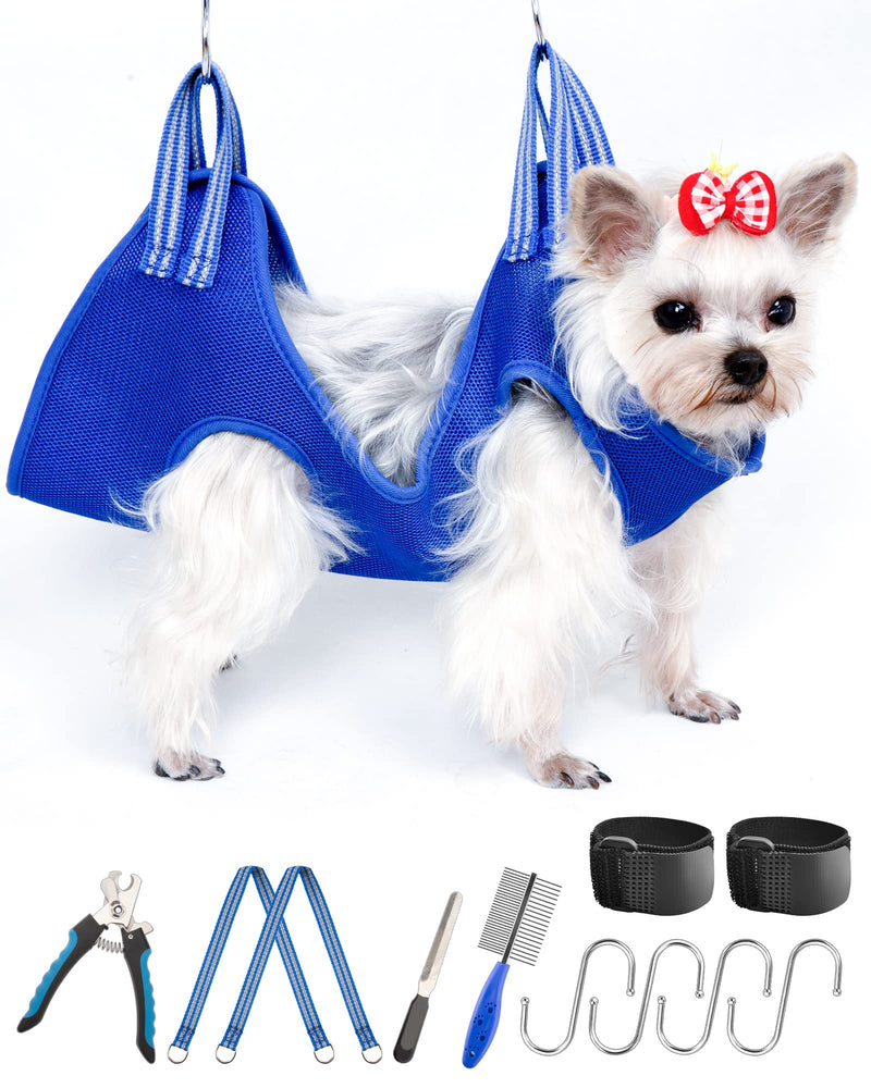 OVTEXZOG 10 in 1Cat/Dog Grooming Hammock, Dog Grooming Sling for Nail Clipping, Dog Grooming Harness for Dog and Cat, Dog Hanging Hammock Restraint Helper. XX-Small - BeesActive Australia