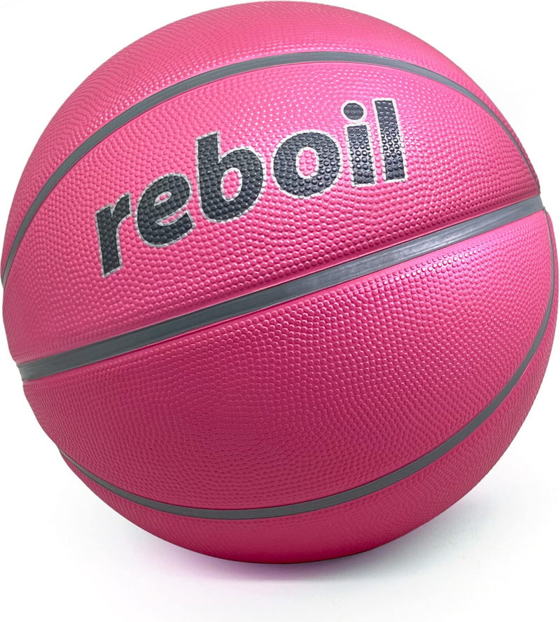 Reboil Super Grip Basketball (Size 3 Toddlers, Size 4 Kids, Size 5 Youth, Size 6 WNBA, Size 7 Adult & Pro)– Indoor & Outdoor (Size 22,25.5,27.5,28.5,29.5) 5 Kids & Youth-27.5" Pink - BeesActive Australia