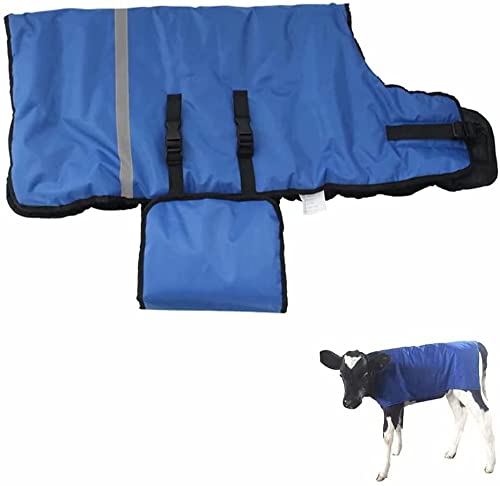 Calf Warm Clothes Calf Saver Coat Blanket for Keep Cow Warmming Thickened Belly Protection Windproof Large Size Blue - BeesActive Australia