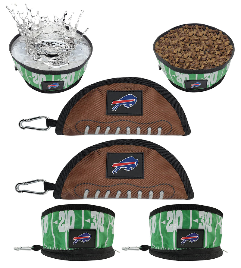 NFL Pets First Collapsible Dog Travel Bowl Buffalo Bills 2 Pack - BeesActive Australia