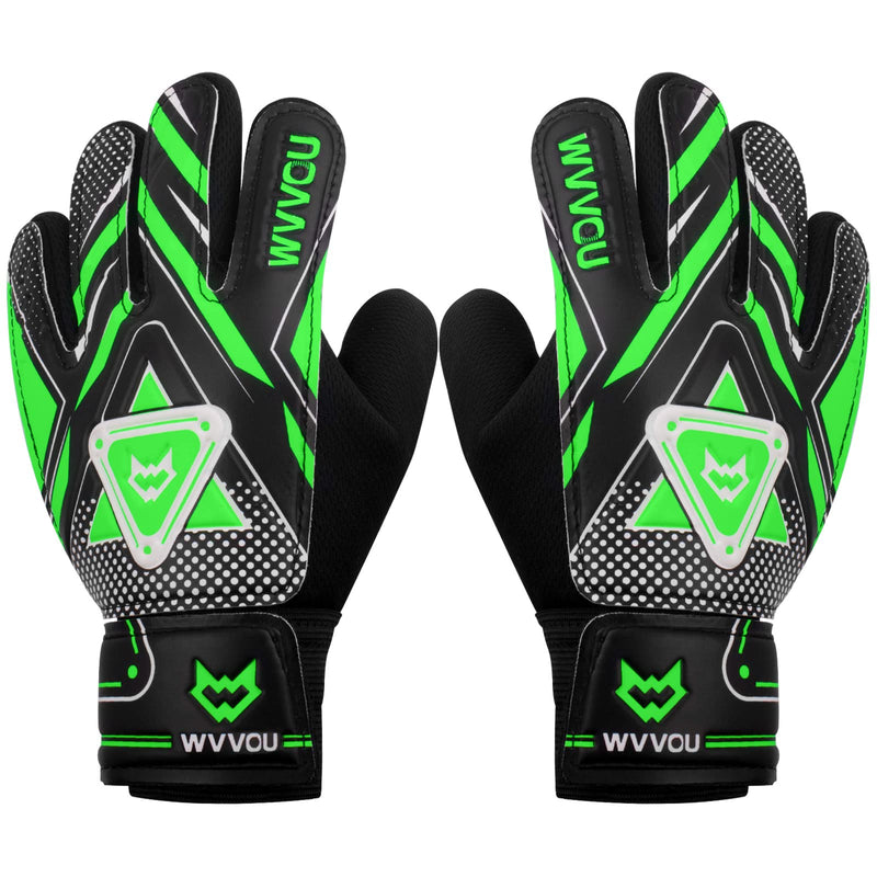 WVVOU Goalkeeper Gloves for Kids Youth, Soccer Goalie Gloves with Double Protection, Anti-Slip Soccer Gloves, Super Grip 6 Green - BeesActive Australia