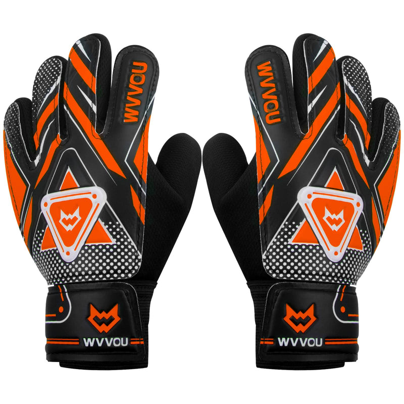 WVVOU Goalkeeper Gloves for Kids Youth, Soccer Goalie Gloves with Double Protection, Anti-Slip Soccer Gloves, Super Grip 8 Orange - BeesActive Australia