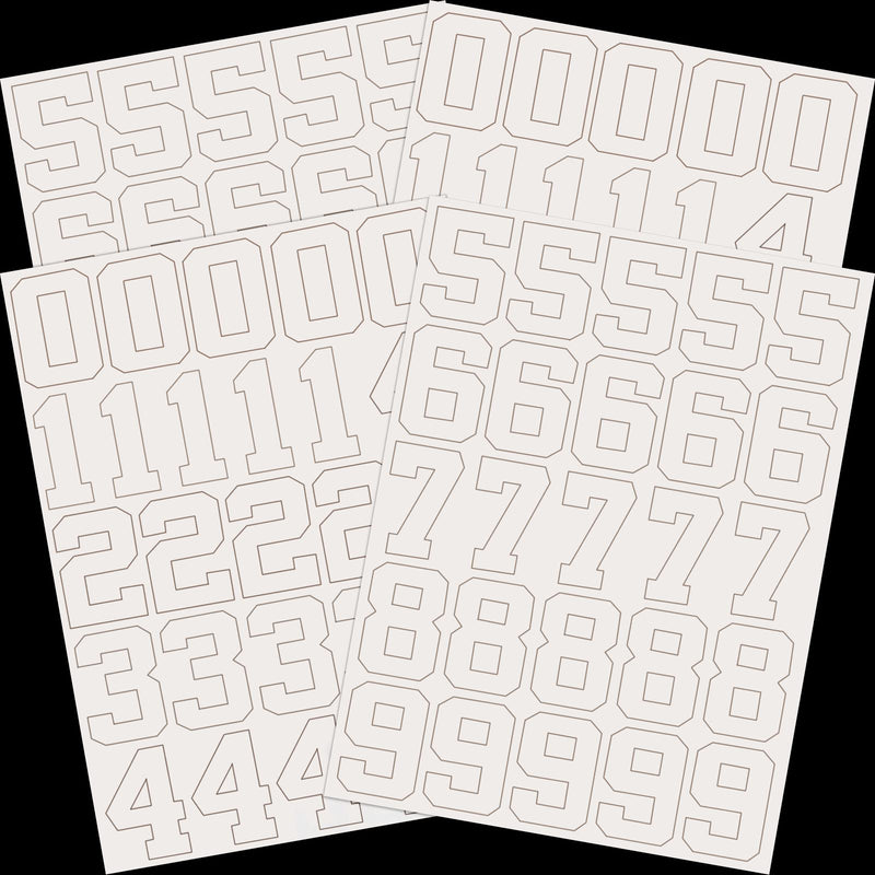 102 Pcs Baseball Helmet Numbers Sticker 1.25 Inch Vinyl White Sports Helmet Numbers Decals Self Adhesive Hockey Helmet Stickers for Baseball, Hockey, Football, Lacrosse, Batting - BeesActive Australia