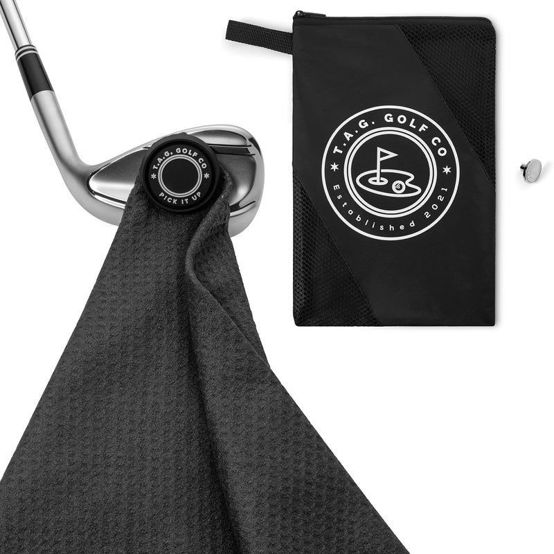 Magnetic Golf Towel for Golf Bags for Men and Women - Micro Fiber Gimmie Golf Towel - Golf Training Aid - Funny Golf Towel with Industrial Strength Magnet - Stick it to Your Club or Putter  18 x 36 - BeesActive Australia