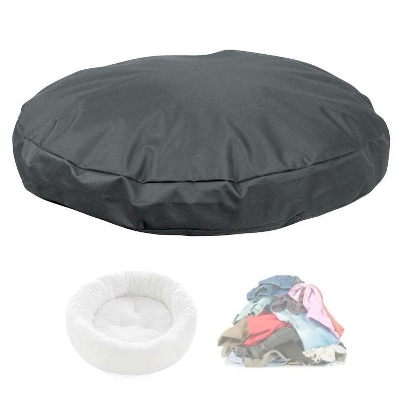 SELUGOVE Round Dog Bed Replacement Cover Washable Thickened Waterproof Oxford Fabric with Handle and Zipper Reusable Dog Bed Liner for Small to Medium Puppy Round-36" D × 4" H Grey - BeesActive Australia