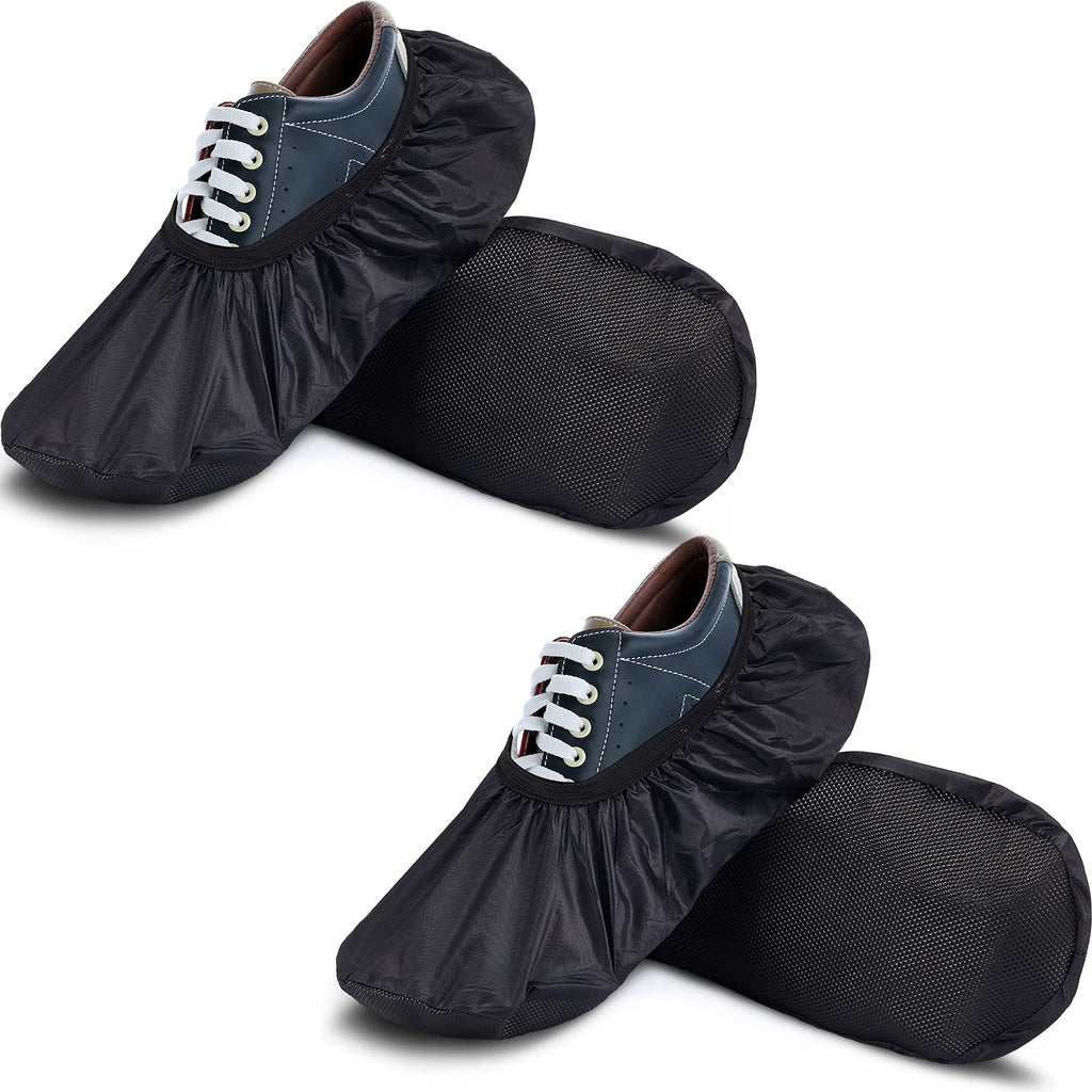 SATINIOR 2 Pairs Black Bowling Shoe Covers Non-Slip Bowling Shoe Covers Shoe Protector Covers for Bowling Adults X-Large - BeesActive Australia