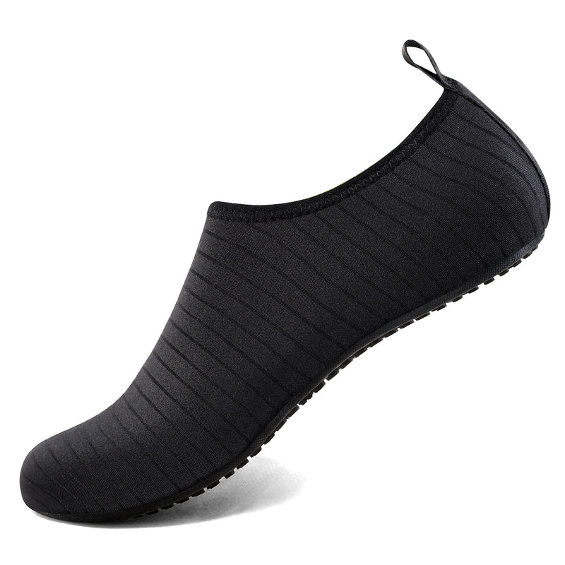 ATHMILE Water Shoes for Women Men Quick-Dry Aqua Socks Swim Beach Barefoot Yuga Exercise Wear Sport Accessories Pool Camping Must Haves Adult Youth Size 3-4 Women/2-3 Men Black-w001 - BeesActive Australia