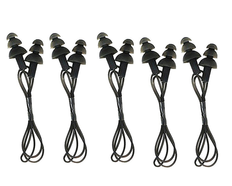 CTKcom 5 Pcs Silicone Gel Soft Earplug Corded String Ear Plugs for Swimming,Pack of 5,Black (Black) Black - BeesActive Australia