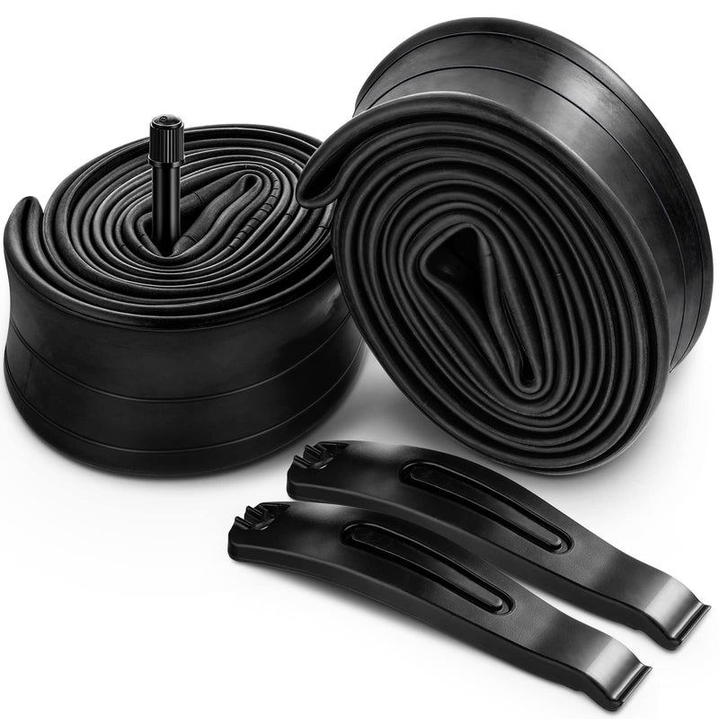 Hapleby 2PCS Premium Bike Tubes Compatible with 26 Inch x 1.75/1.95/2.10/2.125 Bike Tire, Mountain Bike Inner Tube with Schrader Valve, 2PCS Levers - BeesActive Australia
