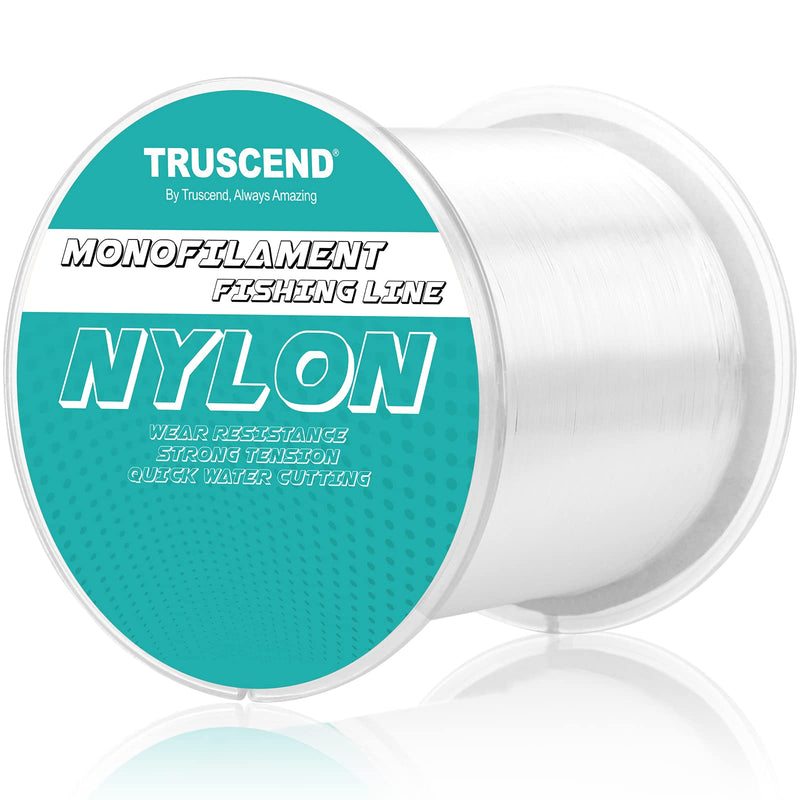 TRUSCEND Fishing Monofilament Line，High Abrasion-Resistance & Remarkable Knot Strength, Unbelievably Manageable & Soft,High-Buoyancy, Delivers Quiet, Accurate Casts, Multi-Species Versatility… 16lb/0.3mm/547yds Clear - BeesActive Australia