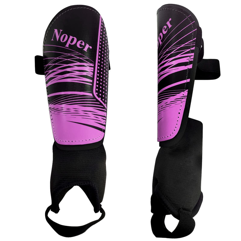 Soccer Shin Guards for Kids Youth, Shin Guard and Shin Guard Sleeves for Boys and Girls for Football Games EVA Cushion Protection Reduce Shocks and Injuries C-Purple+Black Large - BeesActive Australia