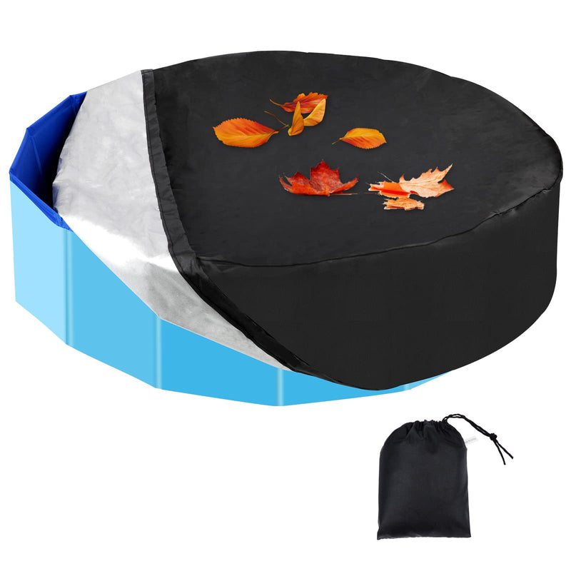 Rypet Dog Pool Cover Foldable Round Pool Pet Collapsible Swimming Pool Cover Kiddie Pool Cover Portable Pool Accessories for Dog Kiddie Pool Bathing Tub XX-Large - 63"*12" - BeesActive Australia