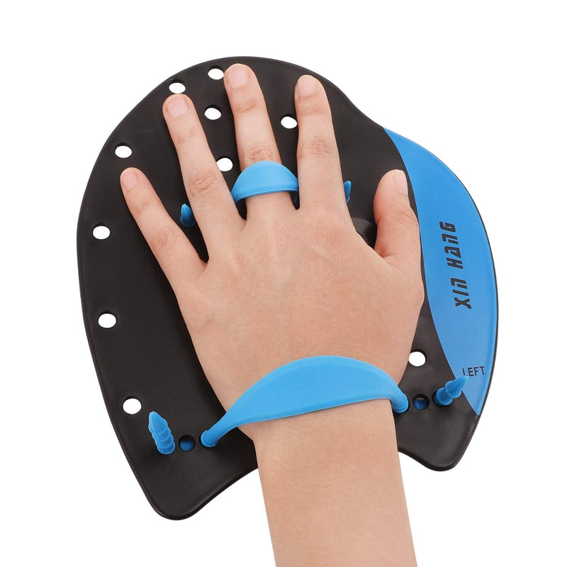 Swim Paddle Adjustable Swim Hand Paddle Training Power Swim Training Paddle Aid Flat Paddles Swimming Hand Fins for Kid Adult L for Adult with Big Hands - BeesActive Australia