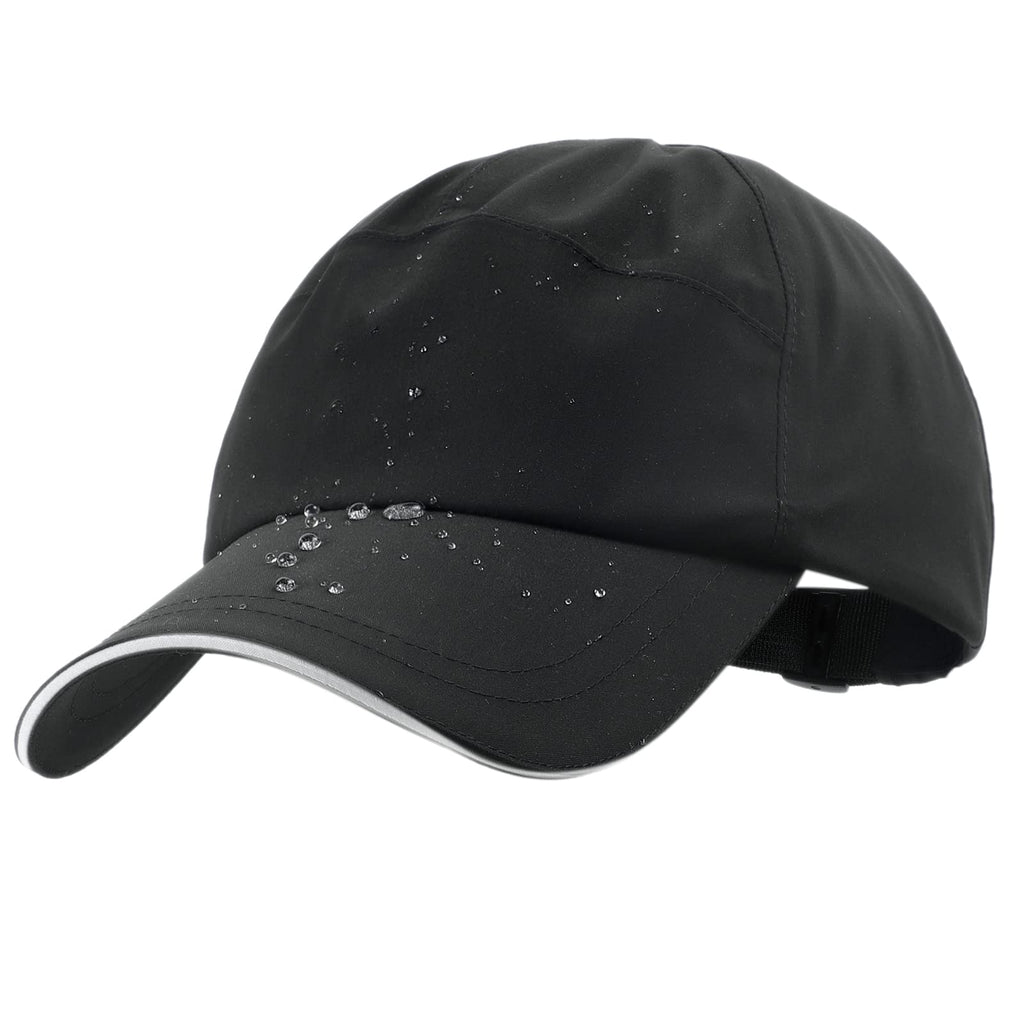 Mens Waterproof Golf Baseball Cap Windproof Unstructured UPF50+ Outdoor Caps for Women Sport Adjustable Tennis Hat Black - BeesActive Australia