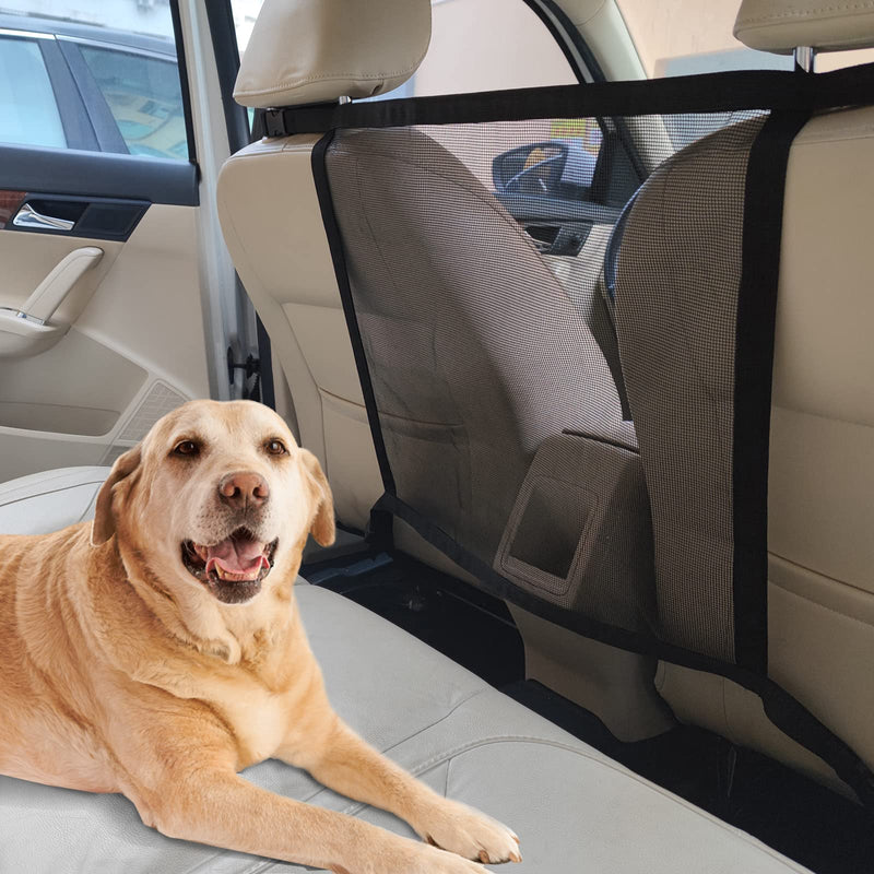 GoldOuya Car Dog Net Barrier, Adjustable Mesh Obstacle Car Dog Barrier Net Car Back Seat Pet Fence Car Pet Isolation Protective Network, Easy to Install and Clean 21 * 21In - BeesActive Australia