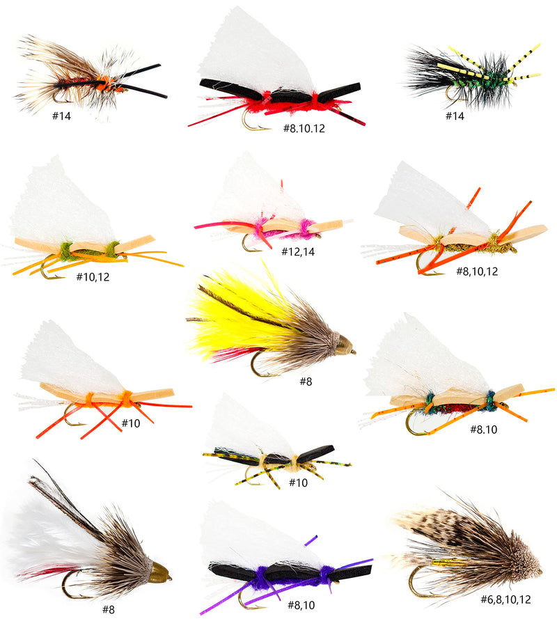 24 Chubby Chernobyl Ant, Muddler Minnow, Stimulator Trout Fly Fishing Assortment | Trout, Bass, Pike, Baitfish Flies - BeesActive Australia