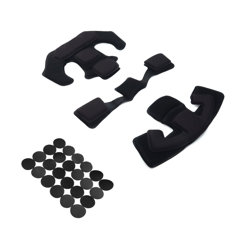 PAXLAMB Memory Foam Pad Protective Mat Helmet Padding Kit Replacement Universal Motorcycle Tactical Cushions for ACH MICH Team Wendy FMA EXF Helmet Whole Black - BeesActive Australia
