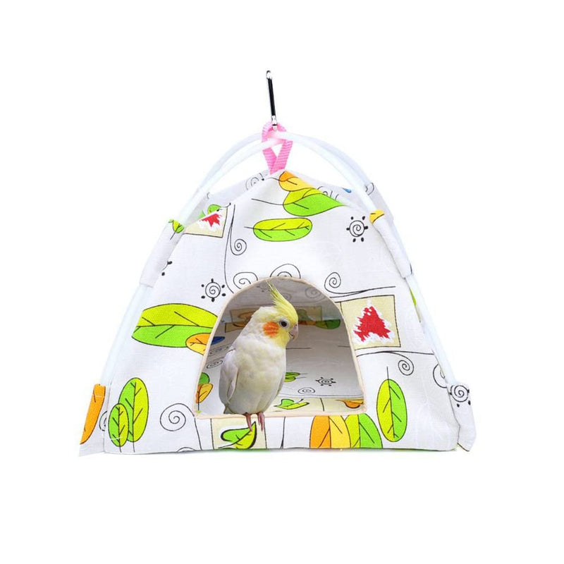 FEimaX Bird Nest House Hanging Hammock Finch Cage, Snuggle Hut Tent for Small Medium Parrots Parakeet Lovebird African Grey Budgies Cockatiels Green S - BeesActive Australia