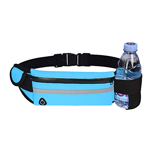 Arzan Joy Running Belt for Women & Men - Fanny Pack, Adjustable Pouch fits All Phones, Bag With Water Bottle Waist Bag Jogging,Hiking, Cycling,Dog Walker ,WaterProof, Outdoor Activities & Gym , (blue) Blue - BeesActive Australia