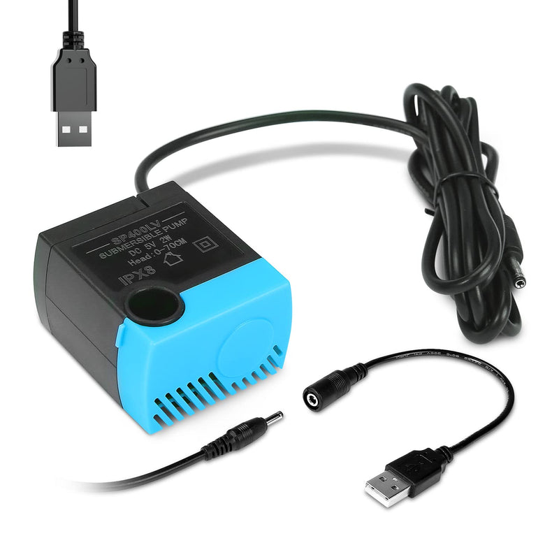 SanKlev SP-400LV Cat Water Fountain Pump,USB Replacement Pump for Pet Drinking Fountains Compatible with Ceramic, Butterfly,Seaside and Multi-Tier Pet Fountains(No AC Adapter) - BeesActive Australia